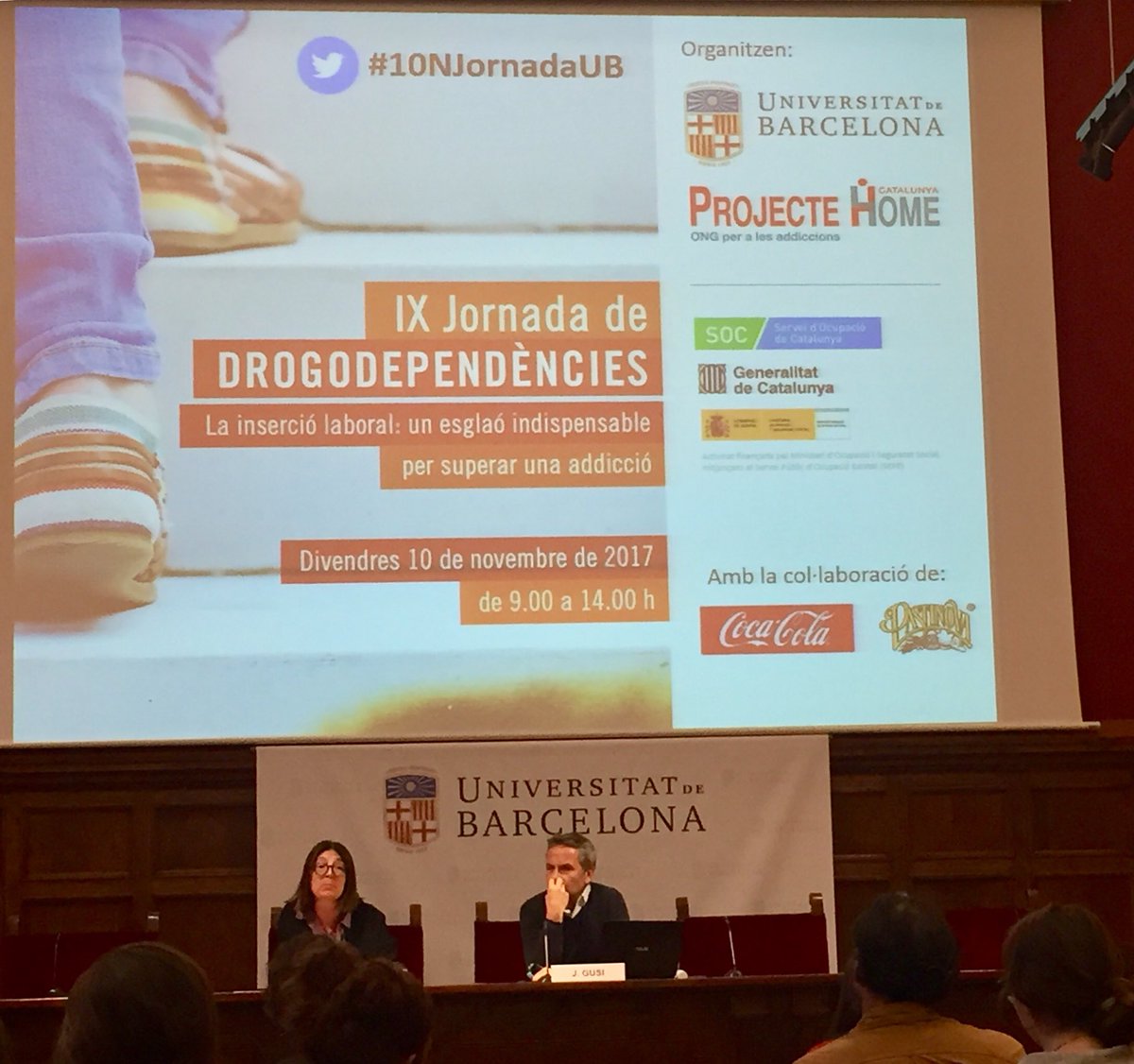 Quin honor que en Jordi Gusi pugui fer la conferència inaugural #10NJornadaUB <a href="/ecasacciosocial/">ECAS - Entitats Catalanes d'Acció Social</a>