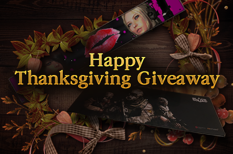 PlayBlackSquad's tweet photo. 🍂Happy Thanksgiving Giveaway!🌰
RT this tweet and follow us for a chance to win a Black Squad mouse pad by 11/16 UTC. If we reach 10000 followers, everyone gets Cheryl name card! 
More info: https://t.co/uXKbxNYiH0 https://t.co/U3GizL2dOL