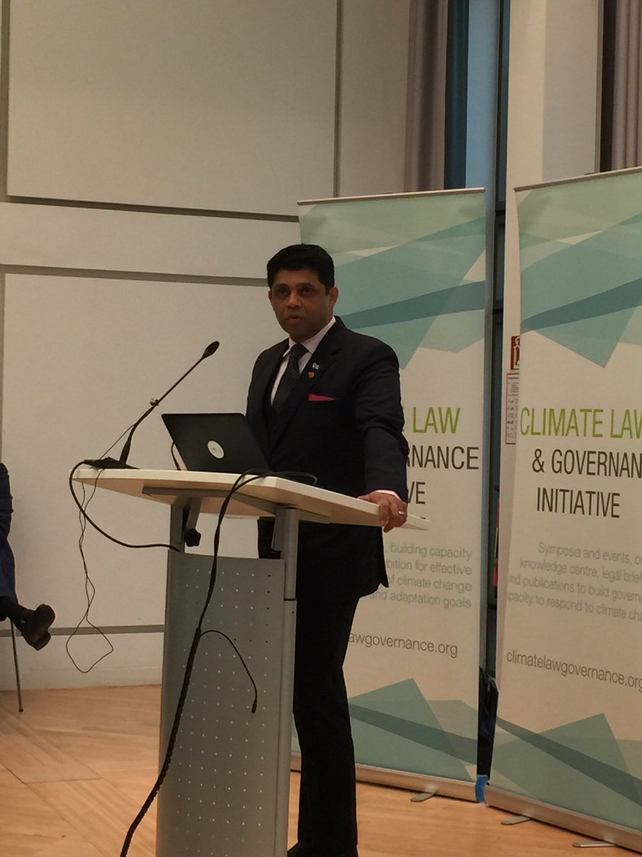 USPLaw's tweet photo. #Fiji’s Attorney General speaks on legal dimension of #climate induced displacement at #CLGD2017, co-hosted by @UniSouthPacific &amp; @UniBonn. https://t.co/3W9Iid5lbN