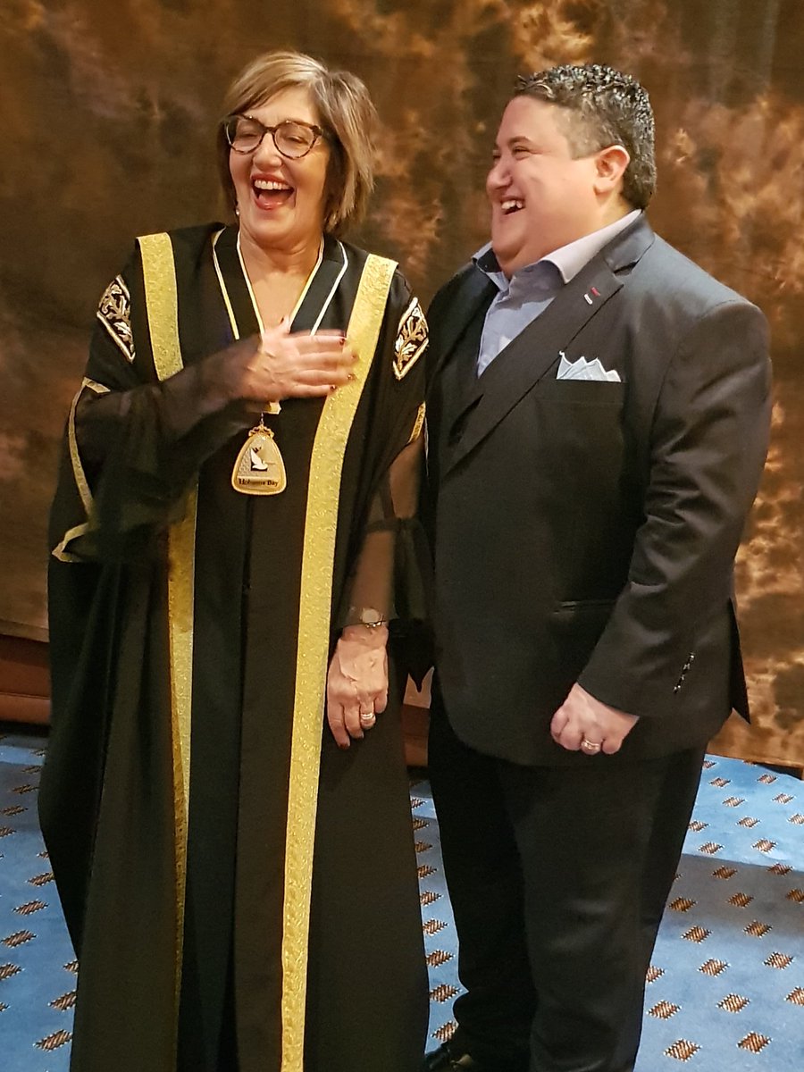Cr Angela Altair @madmalt and Cr Tony Briffa @tonybriffa are pleased to be  the new @HobsonsBayCC Mayor and Deputy Mayor, image size:900x1200