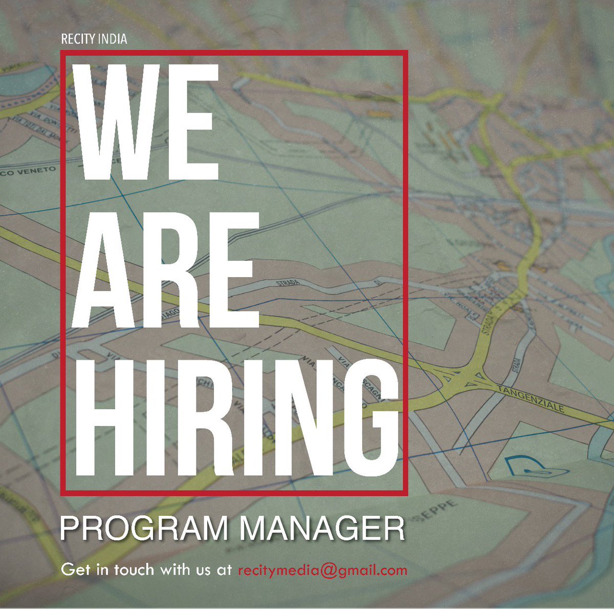 Ladies and Gentlemen,
We're looking forward to recruit new members in our team for a project based in Haryana. Please spread the word, tag your friends and help us help you.

#Recity #UrbanDevelopment #CollectiveChange #WeAreHiring #JoinUs #LetsWorkTogether #Jobs