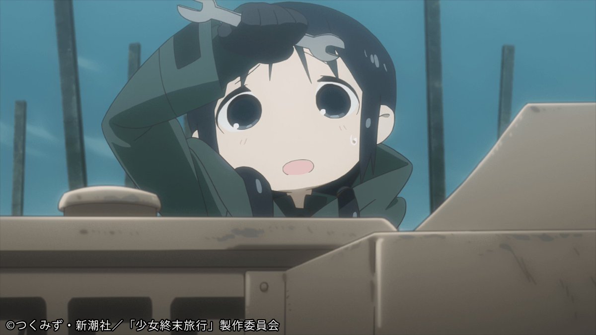 Abemaアニメ アベアニ 新作アニメ 少女終末旅行 を夜8時より 1 5を一挙配信 さらに夜10時からは 最新話を地上波先行でお届け 愛車ケッテンクラートに乗って 終わりを迎えた世界をあてもなく彷徨う ふたりの少女が旅をする終末ファンタジー 視聴