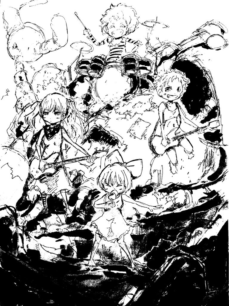 アナログ絵をアイビスに取り込んだら偶然不思議な効果出た 