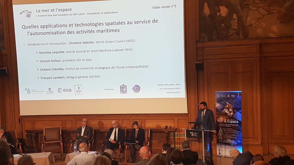 François Lambert, délégué général du #GICAN , explique les différentes problématiques liées au financement et au développement de projets maritimes, afin de favoriser le développement de nouvelles technologies dans le domaine. #MERetESPACE