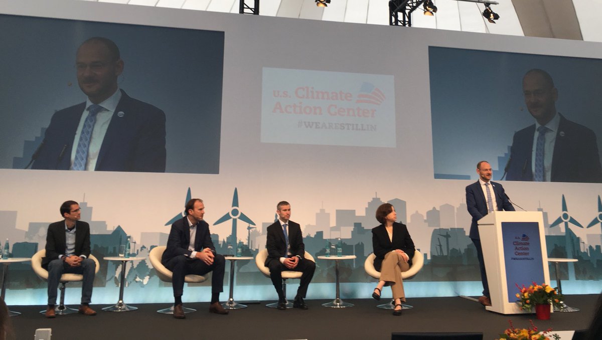 Microsoft_Green's tweet photo. We’re starting the day @COP23 talking about our carbon tool and automated reductions w @Agder_Energi @RockyMtnInst https://t.co/KJRLElVUm9