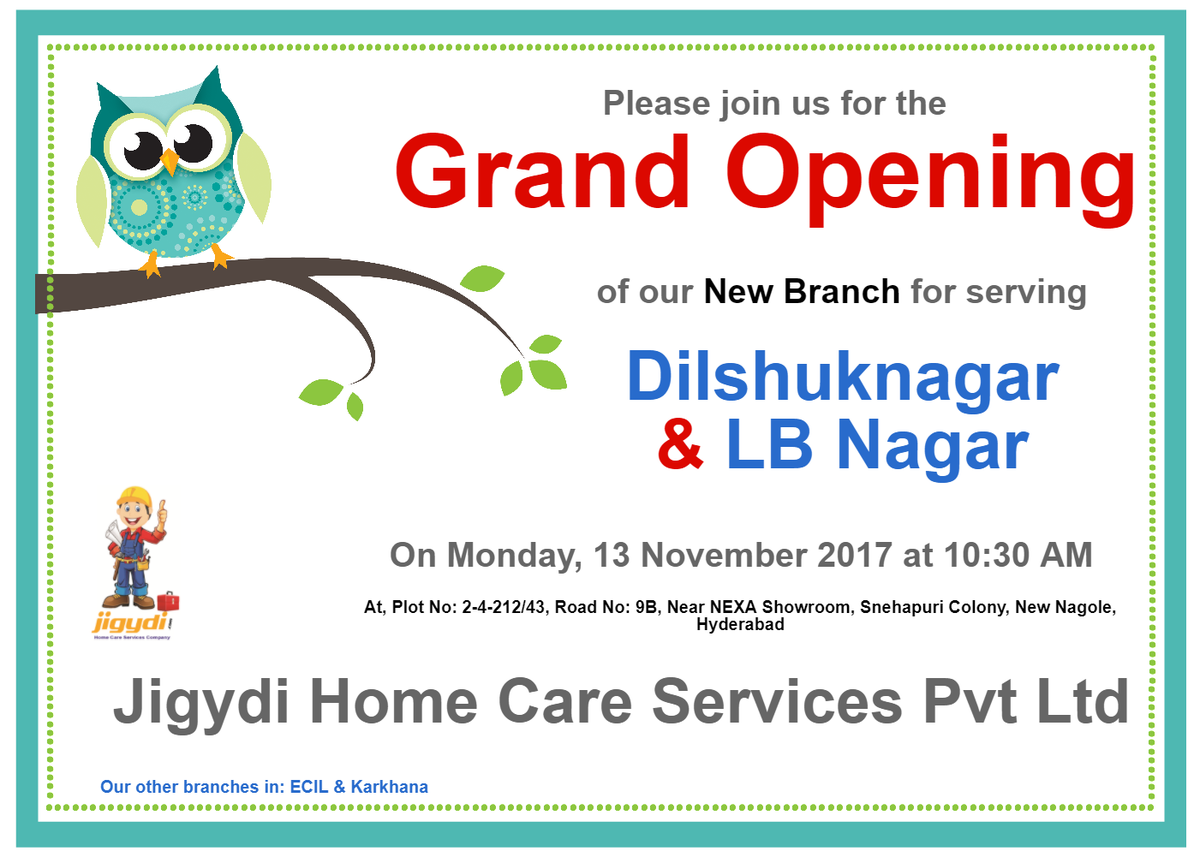 jigydi's tweet photo. One more step towards expanding Jigydi services.....Now its Dilshuknagar turn..... https://t.co/xm776boy7n