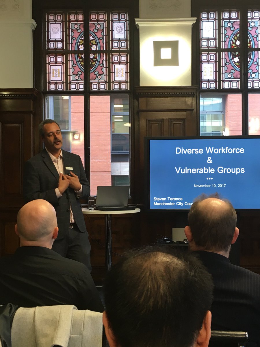 tecmcr's tweet photo. Well said @MCCstevet #diversity about vulnerable groups as well as minority groups  #neat #lac @CfALtd #bsstandard ethical standards launch. Great initiatives @ManCityCouncil https://t.co/WrS4WbEFcn