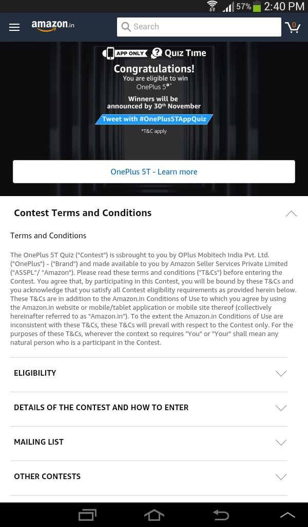 swasteekpreetam's tweet image. Hey @amazon_in I have entered in the #Oneplus5AppQuiz