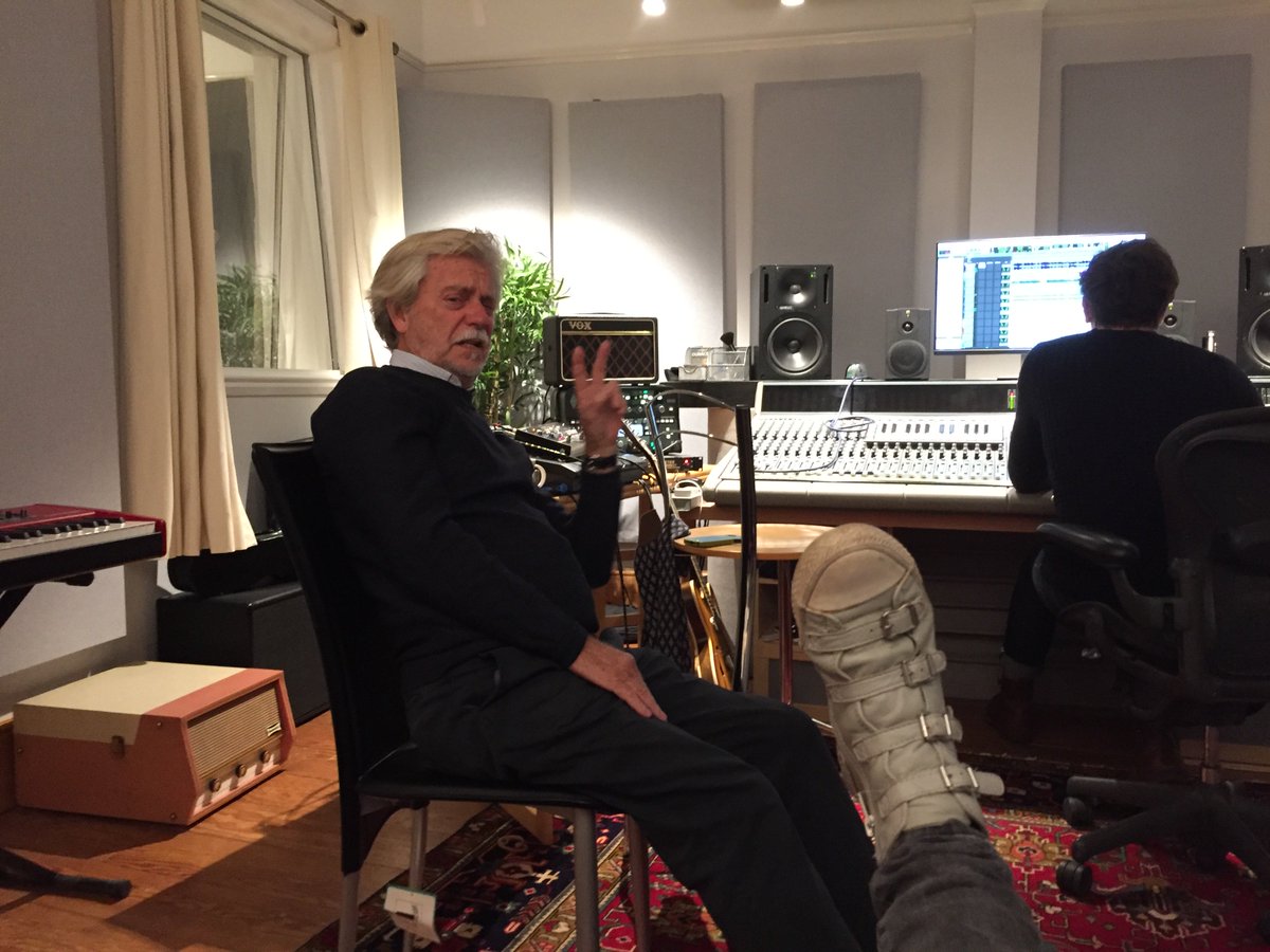 Putting down a new song with the great #songmeister #TerryBritten yesterday. I do hope that's a peace sign.