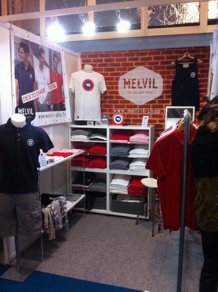 MelvilOfficiel's tweet photo. #melvil est au salon #madeinFrance Paris porte de Versailles tout ce we. Opération destockage original polo 35€ https://t.co/YVcWU66ZXh