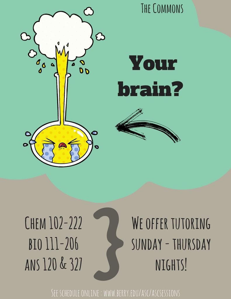 Stay on your feet in your science classes and drop by the Commons for personalized guidance. Sunday-Thursday nights