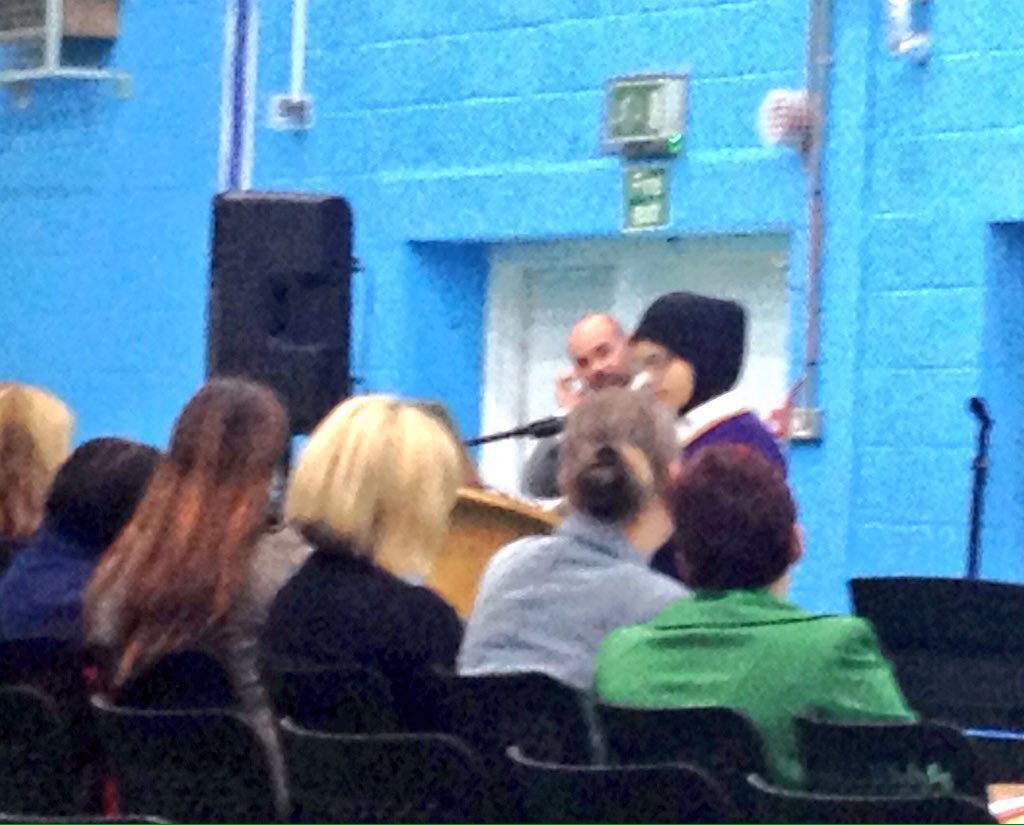 jackiewatson05's tweet photo. Amineh Abou Kerech (@OxfordSpiresAc and winner of this year's Betjeman Prize) reads her Lament for Syria at the conclusion of #CSTConf - reminding us why we do this job... https://t.co/8vKr3nr7PR