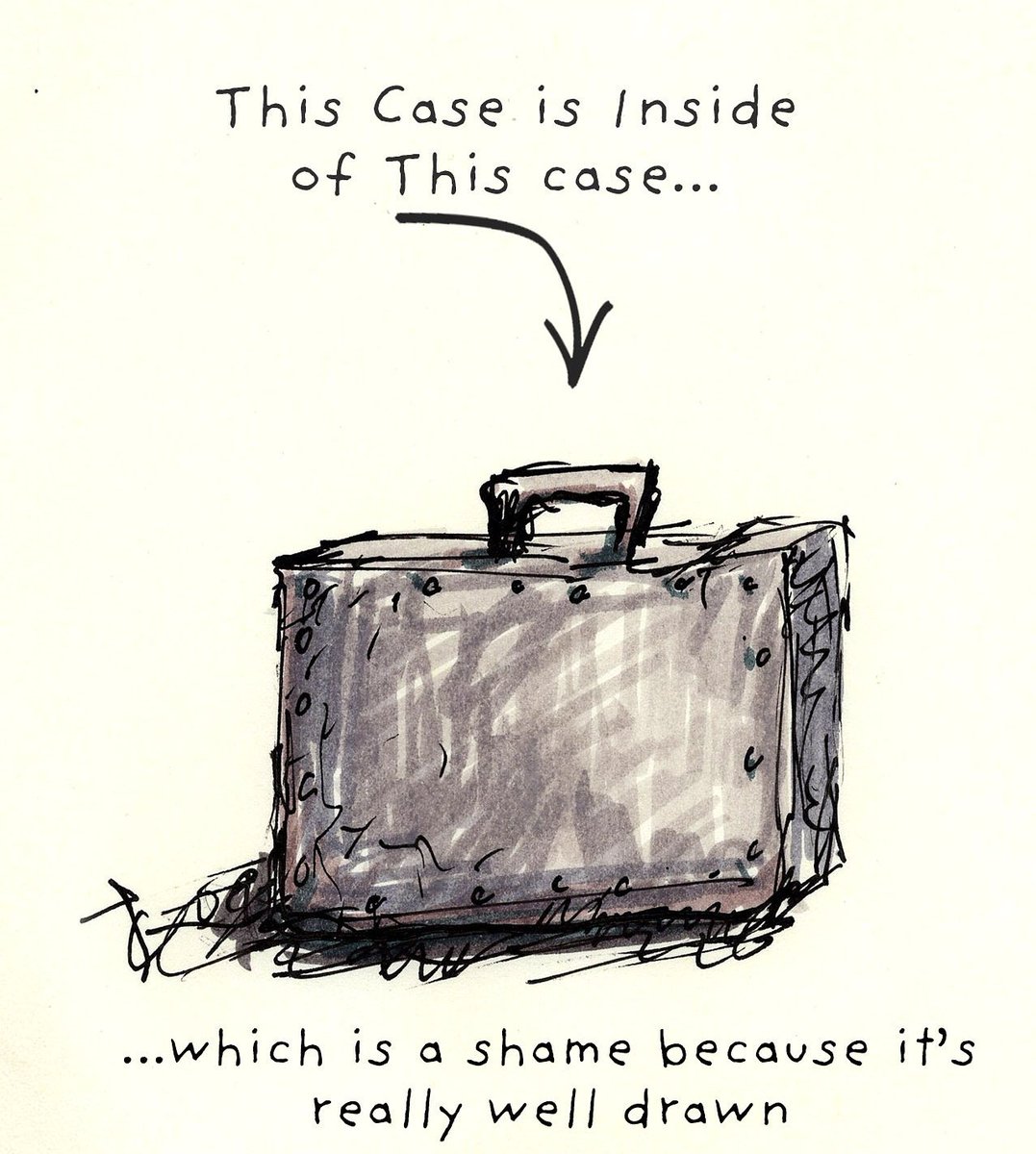 TheCaseIsEmpty's tweet photo. New case every day! #💼 #thiscase #comic #illustration #denver #dreaminsideadream #dickinabox #art https://t.co/puNnsT5pCH