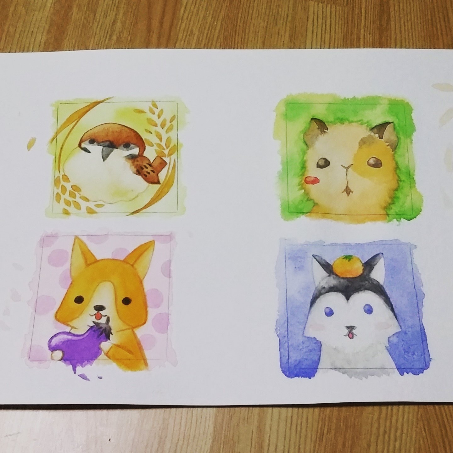 ぺぺ 出来た 透明水彩 オリジナルイラスト ちびキャラ 動物 T Co Gy4nsjfbcy Twitter