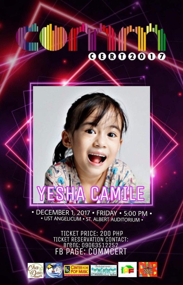 CommCert's tweet photo. Our first guest this #CommCert2017 is the cutest child star, Yesha Camile!!! π What are you waiting for? Grab a ticket to see Yesha perform live! See you there! π https://t.co/gZDdFM91Cl