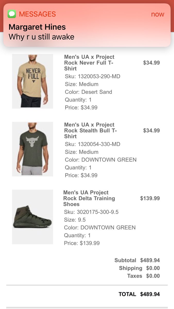 KevinHinesStory's tweet photo. #TEAMBRINGIT #TEAMROCK just dropped 5 CNotes on @TheRock #ProjectRock @UnderArmour #USDNA gear #Time2Get2Work 😬💪🏽🤙🏽 💥https://t.co/3dWEqZaTI8 https://t.co/Vt33i7GW2m