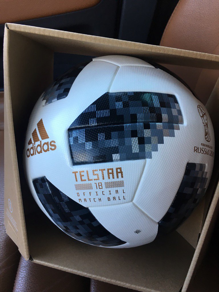 andrewpohlmann's tweet photo. Picked up the @adidas @FIFAWorldCup Match Ball today from @dickssportingss  today. Awesome! https://t.co/8ZGLLvh6Ur