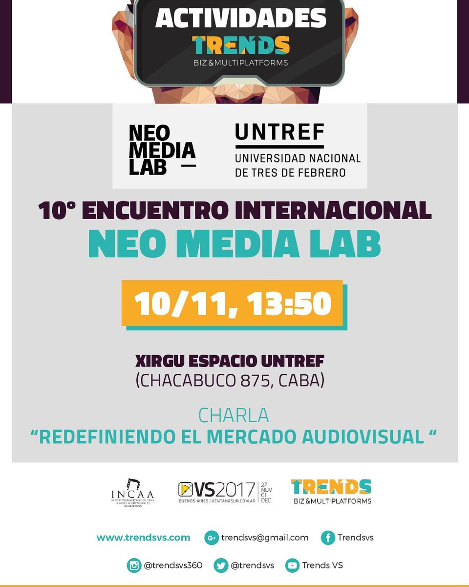 TrendsVs's tweet photo. HOY!! #TrendsVs en el #NeoMediaLab2017 https://t.co/IWjKTknk6H