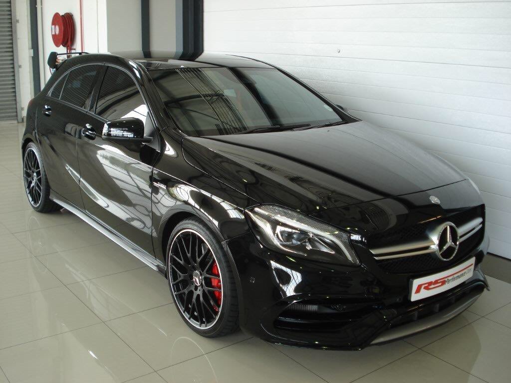 RSPCars's tweet photo. 2017 #Mercedes-#AMG #A45 4MATIC. 11,300 km, with PremiumDrive plan to Feb 2023. Very high spec with R153k of extras. Selling for R739,000. https://t.co/3EOcabrji8