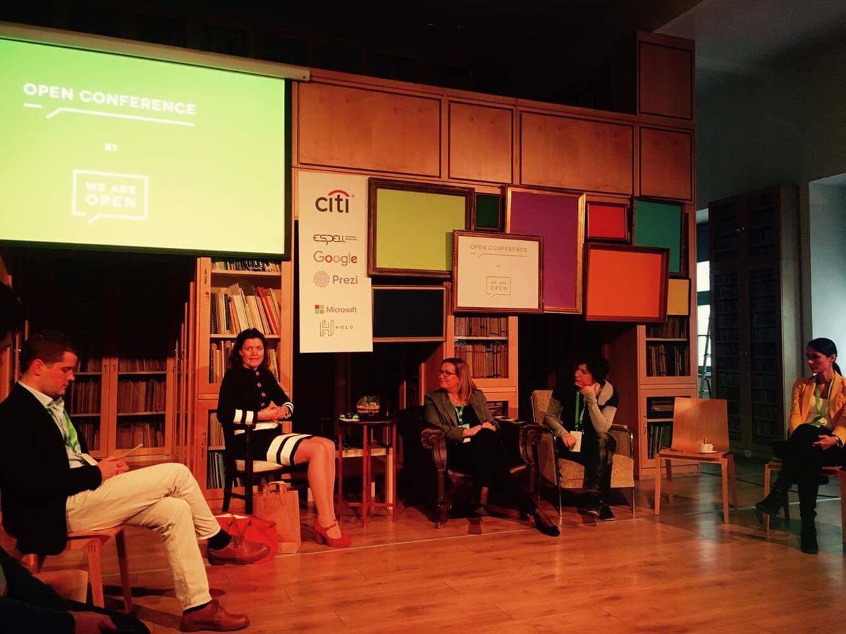 eva__marton's tweet photo. #geworkingparents rocks at #openconference #diversity https://t.co/X9eRC64sGF