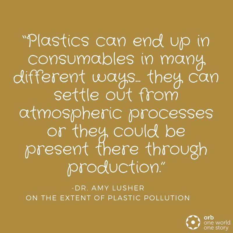 OrbTweet's tweet photo. “Plastics can end up in consumables in many different ways... they can settle out from atmospheric processes or they could be present through production” -Dr. Amy Lusher on the extent of #plasticpollution #OrbPlastics https://t.co/VxzslqN3Zh