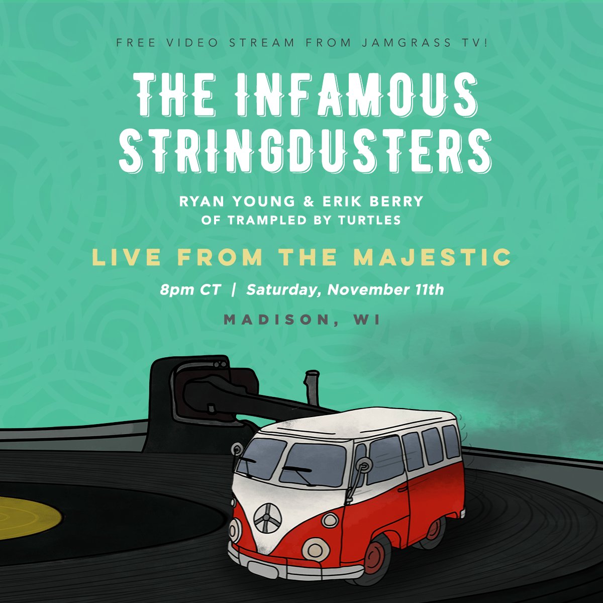 JamGrassTV's tweet photo. We'll be live with the @stringdusters from the @MajesticMadison tomorrow night! Tune in at: https://t.co/dos29JvVkg https://t.co/yMTvSOX4he