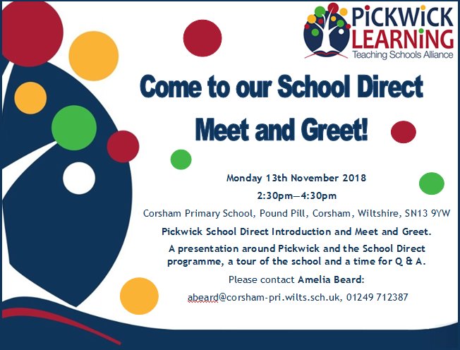 Its not too late to book onto our School Direct Meet and Greet on Monday 13th November! #getintoteaching Come and train with us: pltsa.co.uk/school-direct-…