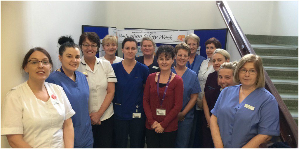 HSE_West_NWest's tweet image. Staff from Roscommon University Hospital #RUH who participated in the very successful #MedicationSafetyWeek which ran from 6th - 9th November, 2017.