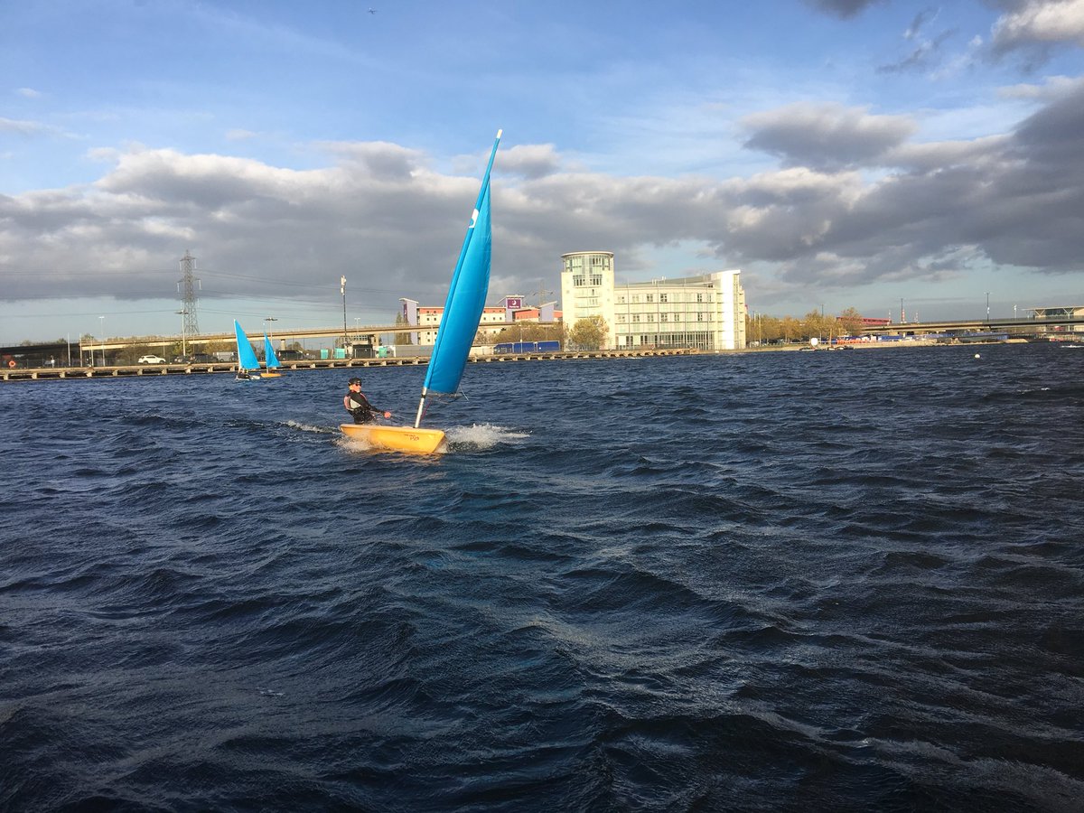Nauticaldepartm's tweet photo. Well done to the year 11s who manages to sail in some gusty winds today! Last session of the year! https://t.co/jPg2y60P1G