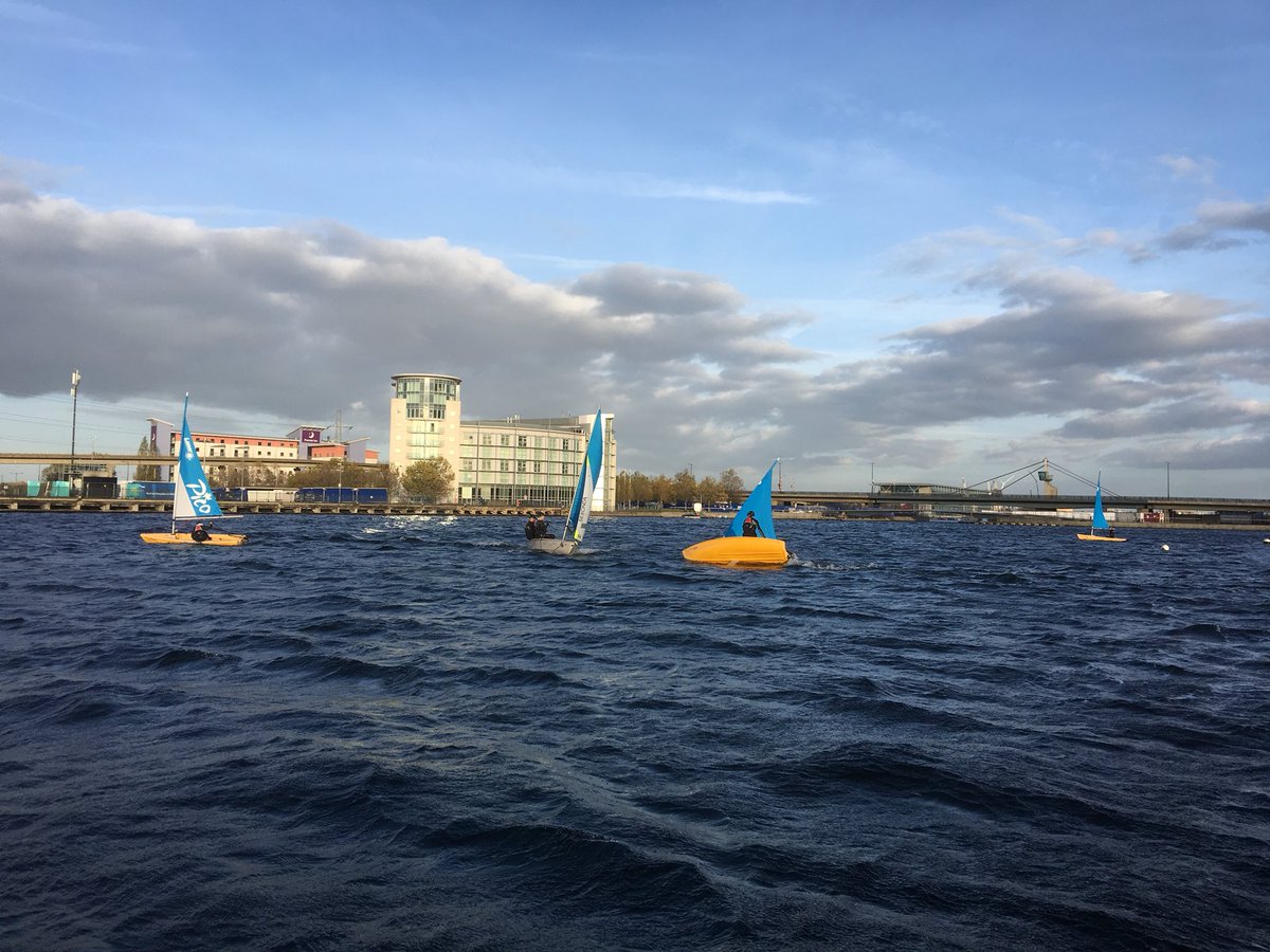 Nauticaldepartm's tweet photo. Well done to the year 11s who manages to sail in some gusty winds today! Last session of the year! https://t.co/jPg2y60P1G