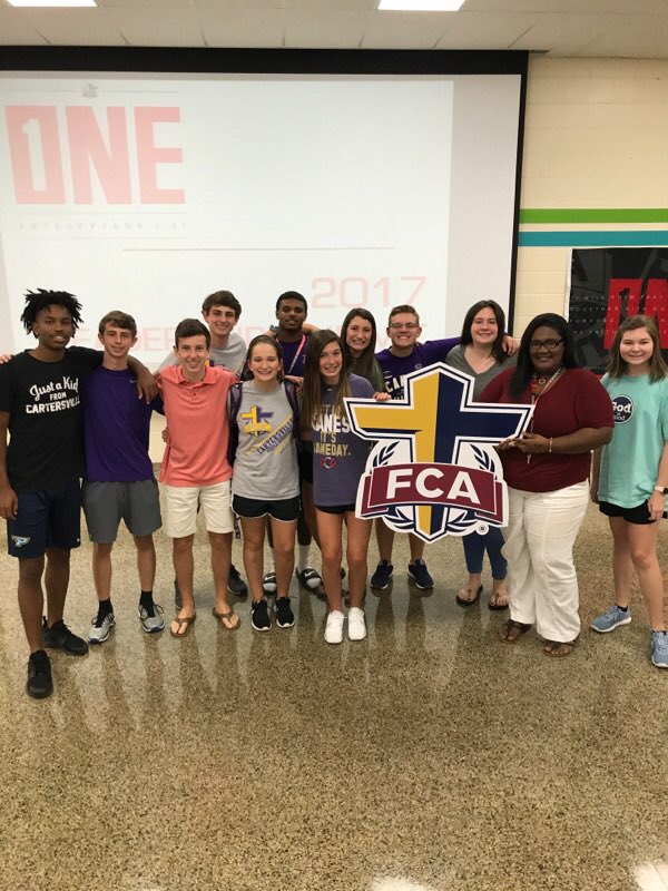 FCAcartersville's tweet photo. Goodluck to our very own Merritt Vance and the rest of the cheer team as they compete for a state title!!!!💜💛 https://t.co/cn5VyEYIn3