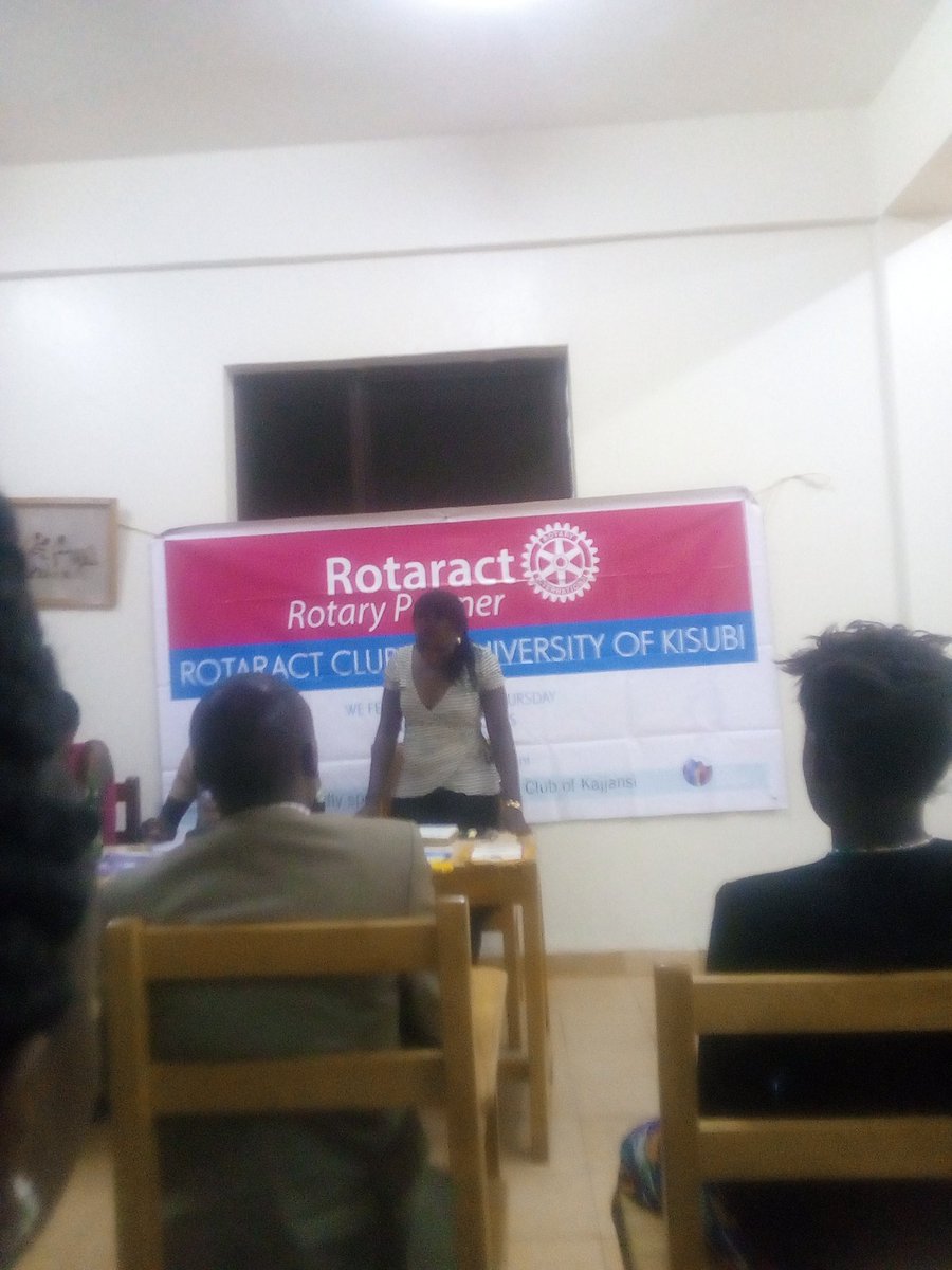 RotaractUnik's tweet photo. Our ADRR Joan Atieno giving her speech during her official visit to our club yesterday. https://t.co/oD3wrkuEdk
