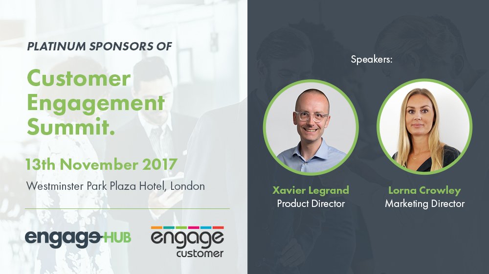 theengagehub's tweet photo. [Event] Not long to go until the Customer Engagement Summit @EngageCustomer get in touch if you're attending: https://t.co/Vu6p8s2bLt https://t.co/xODR3gRStO