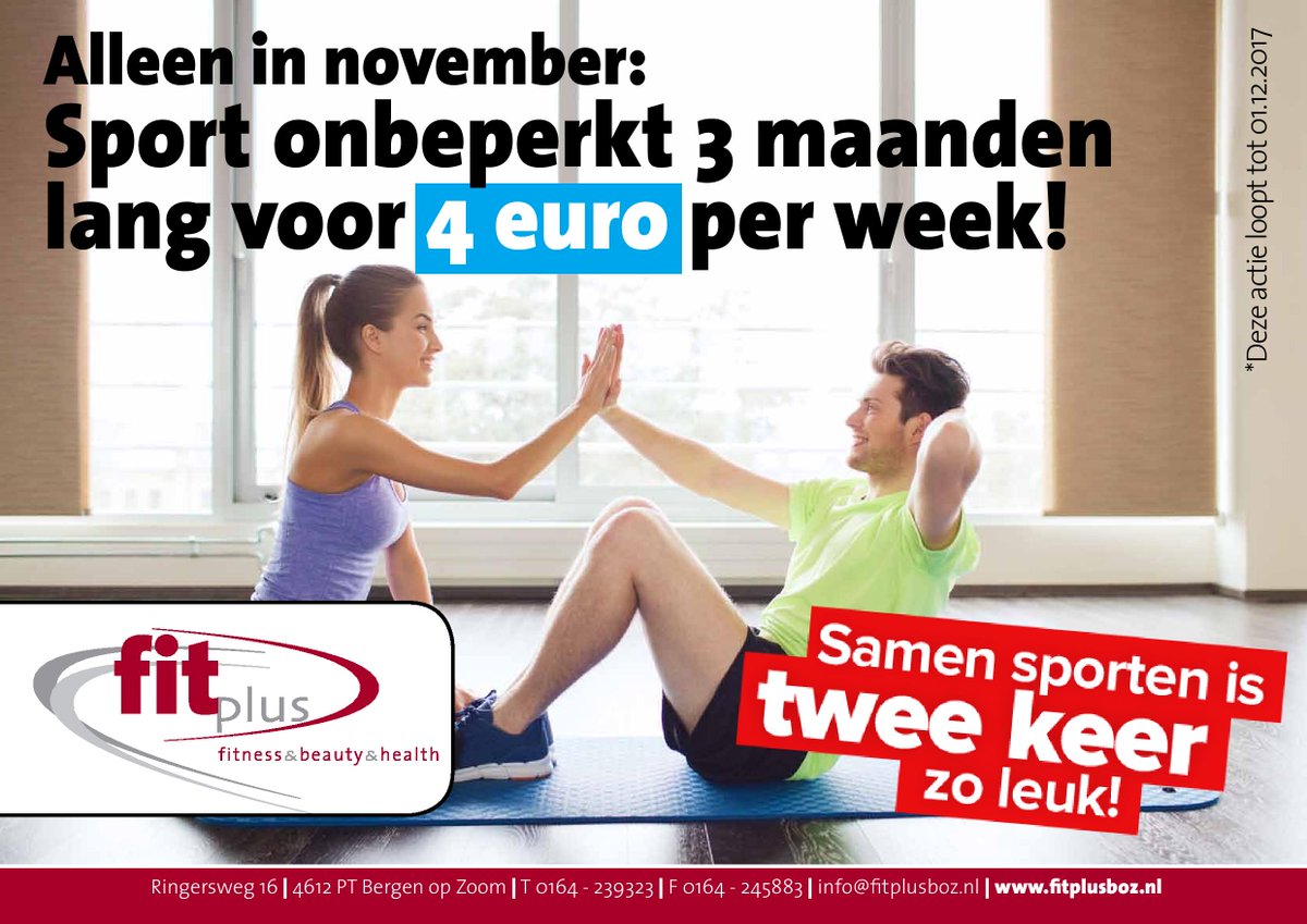 Fitplusboz's tweet photo. Start nu voor een ongekend laag bedrag!
Begeleiding incl. metingen/programma's/groepslessen. 
Ook voor huidige leden. Waar wacht je nog op? https://t.co/AixcqgKkpq