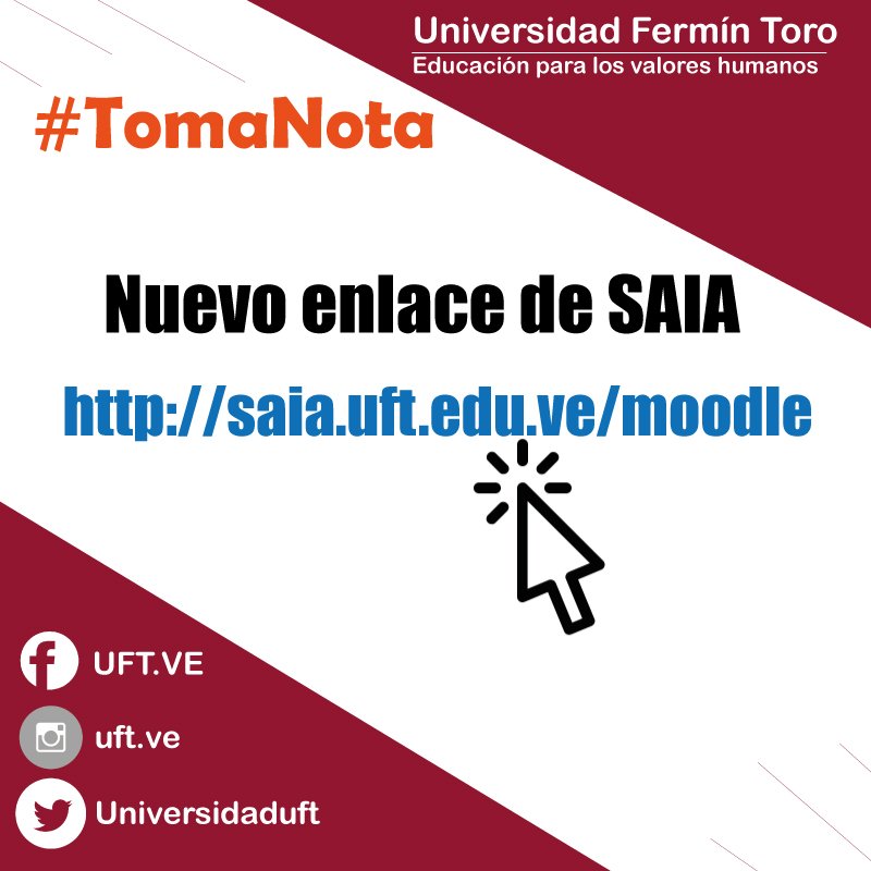 uft_ve's tweet photo. NO te equivoques este es el enlace si te presenta problemas técnicos (0251)710.0125 #MundoSAIA https://t.co/MnfuUT5UIl