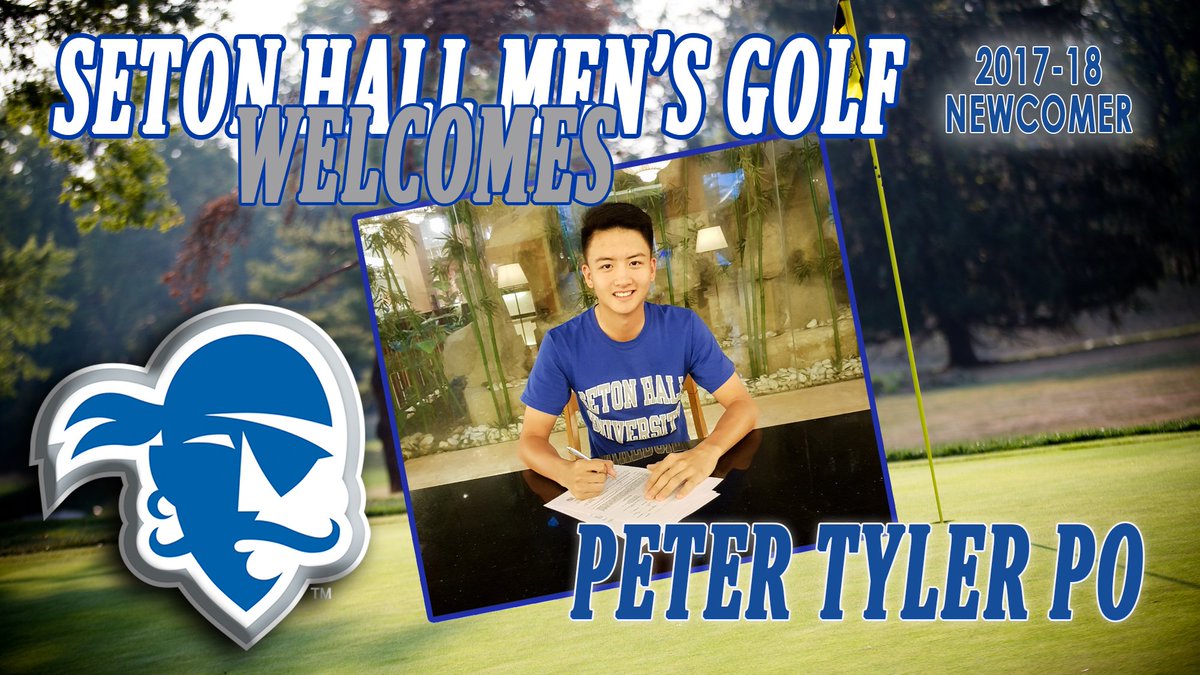 Peter Tyler Po is the newest Seton Hall golfer to commit!  Welcome to the Pirate family, Tyler!!  #HALLin