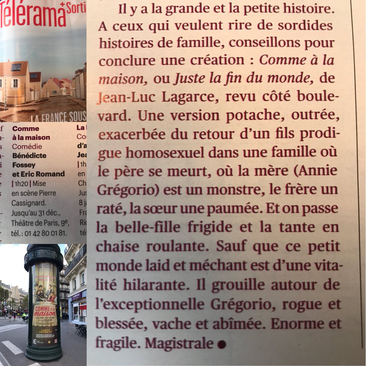 ericromand1's tweet photo. Merci @FabiennePascaud @Telerama @Theatre2Paris @pierrecassignard https://t.co/Ci4ErOUQF2
