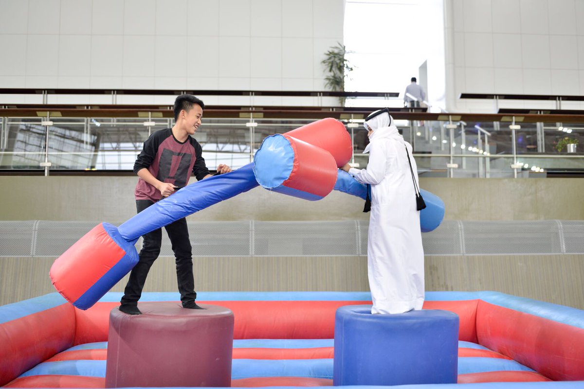 QF's tweet photo. Various community and family activities are taking place throughout this weekend alongside the 2017 #LGCTDoha finals! Come join us and enjoy the great weather and facilities with us @AlShaqab! #QatarFoundation #EducationCity #Community #family #activitiesinQatar #dohaactivities https://t.co/Vnzf4L1UQD