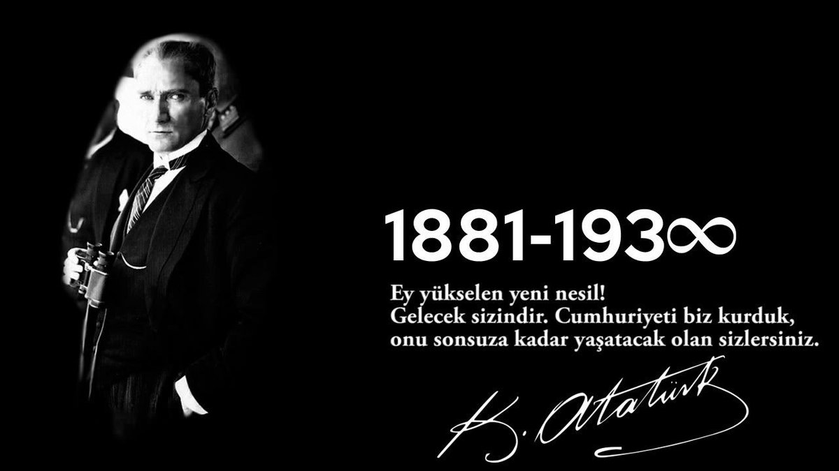 Ebedi Başkomutan Ulu Önder Mustafa Kemal ATATÜRK’ü saygı, sevgi ve özlemle anıyoruz.
Arıyoruz...

#İlelebet #MustafaKemalAtaturk