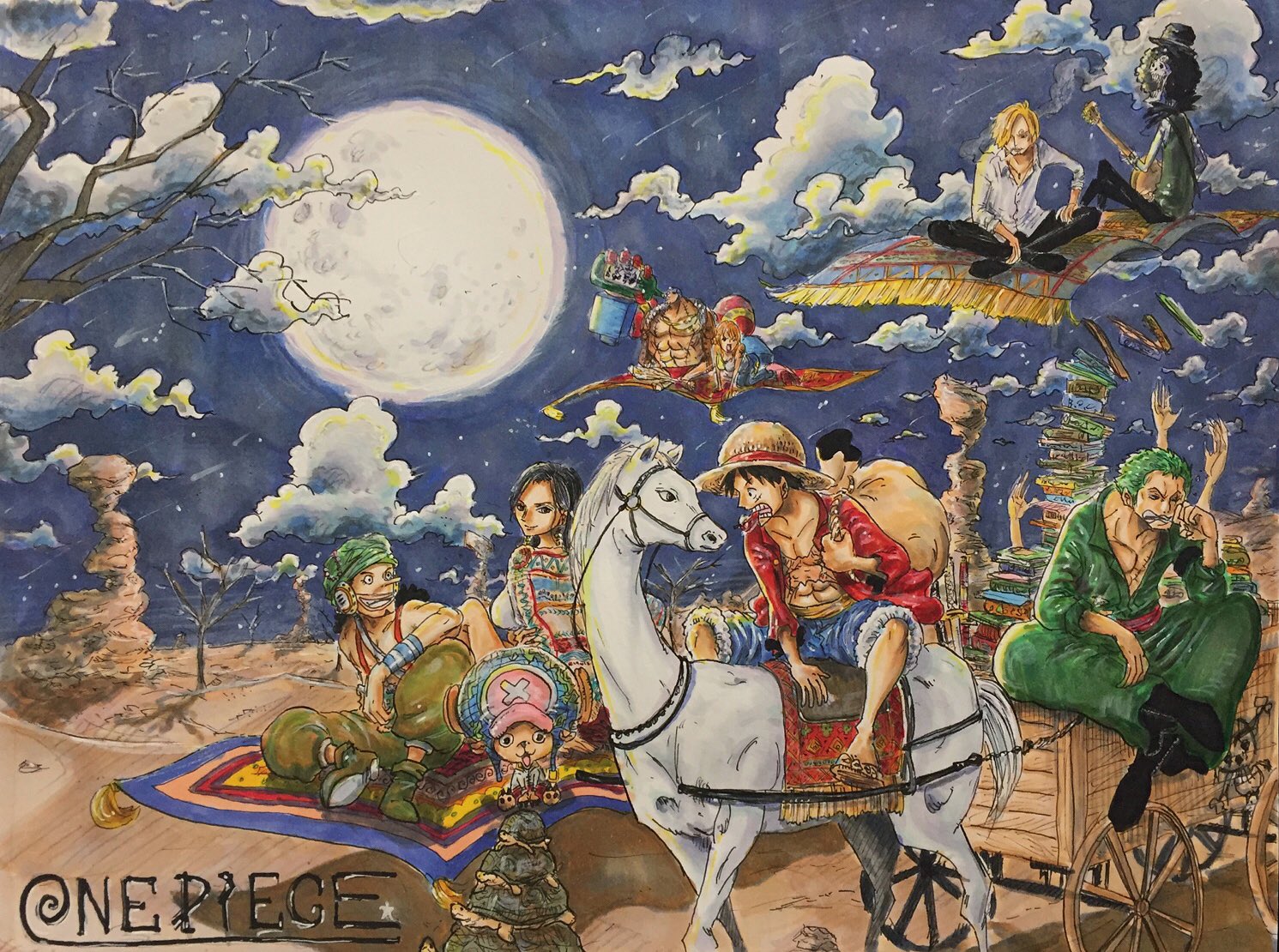 ブバルディア One Piece イラスト 夜の砂漠 T Co Y6lxk98fs4 Twitter