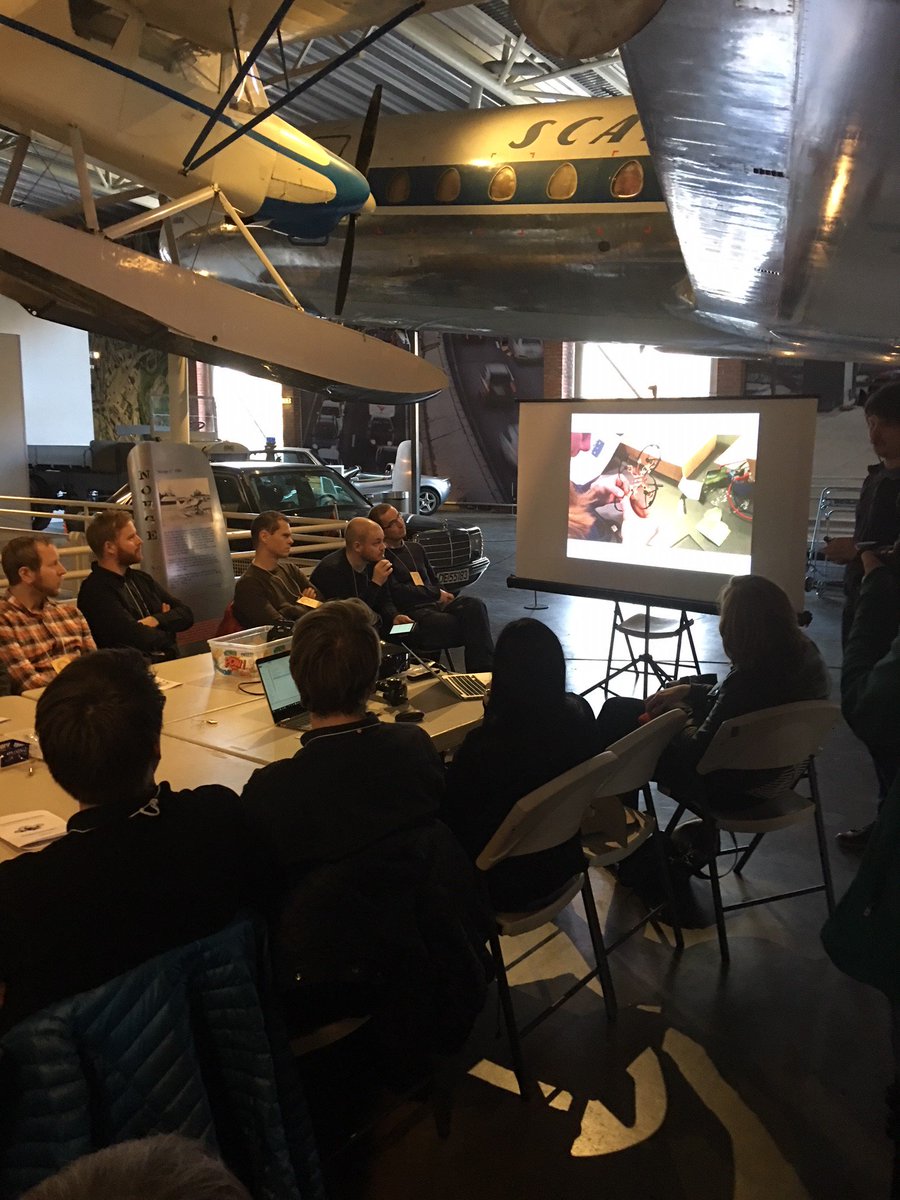 NordicTweets's tweet photo. 100 Norwegian teachers learned how to bring #technology to students during #Skaperverksted at @TekniskMuseum. We even spotted a #microbit #drone! https://t.co/IhReABEUSE