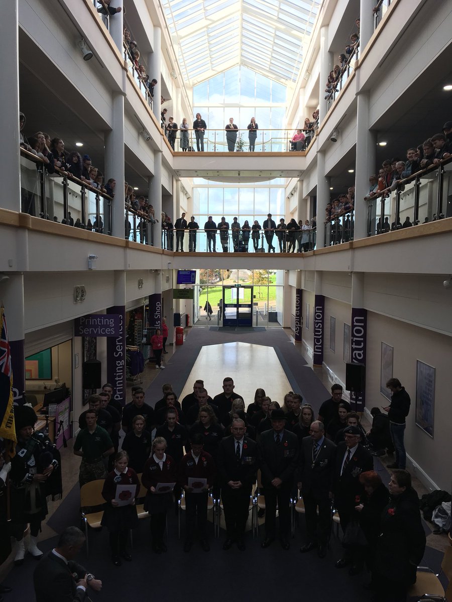 #RemembranceDay Service. So proud of all the staff and students and Public Services team <a href="/sdcollege/">South Devon College</a> #WeWillRememberThem