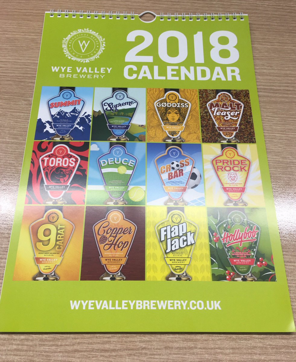 BrewfittDavis's tweet photo. Thank you @WyeValleyBrew for our 2018 calendar 😃👍🏻 #2018 https://t.co/3Enl3U0UKk