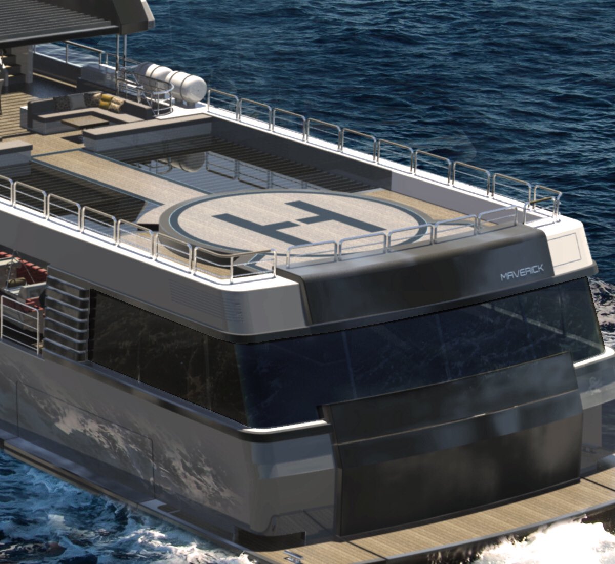 gianpaolonari's tweet photo. Helideck reveals big party area - Maverick55
#mys2017 #boatshow #london #miami #boats #yacht #nyc #dubai #investor #luxury #Miami #flibs2017 https://t.co/ElSU3oHqin