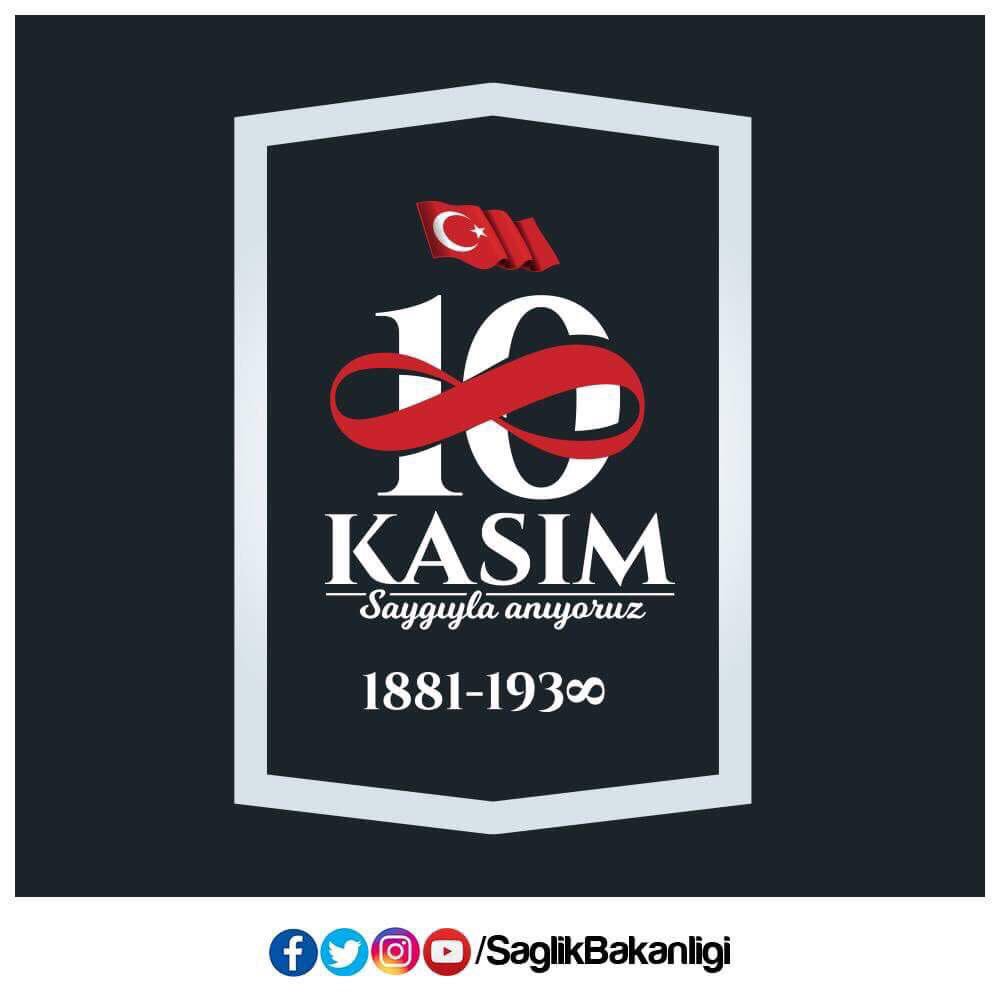 saglikbakanligi's tweet photo. Bakan Demircan’dan 10 Kasım Mesajı

🔗 https://t.co/sMADrTYy6f https://t.co/TMECZfTR2D