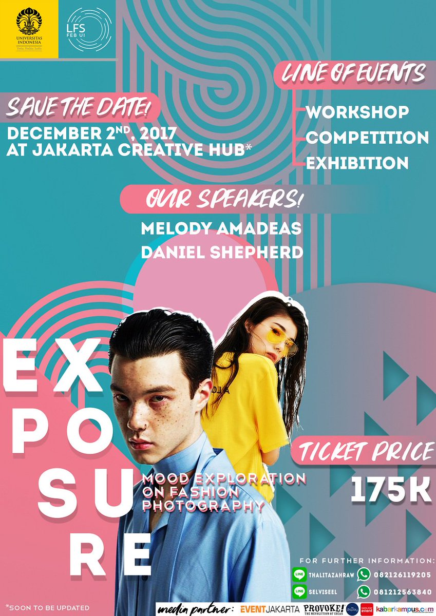 ProvokeMagazine's tweet photo. Learn about fashion photography and win a chance to get door prizes! EXPOSURE 2017 is
coming! Grab your ticket at: https://t.co/BTP0fwkB7u #ExposeandExplore https://t.co/oazdOCnnpH