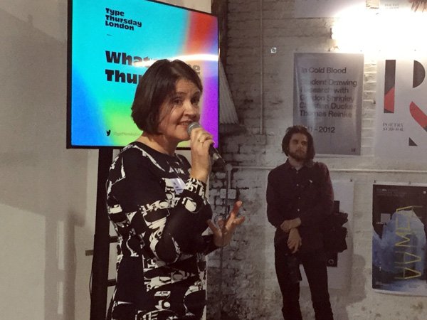 TypeThursdayLON's tweet photo. A terrific #TypeThursdayLon meetup last night – many thanks to our hosts @CHKDesign, our team incl @cpdaUoG volunteers, our #typeCrit presenters &amp; all who came along! https://t.co/uDQxahTjVP