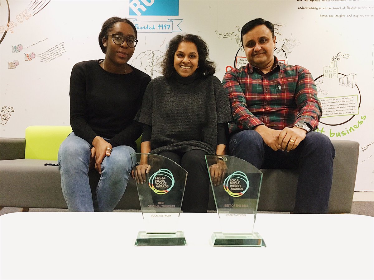 Rocket_network's tweet image. Very proud of our amazing Regional Team winning 'Best Original Thinking' and top prize 'Best of the Best' at @localmediauk Awards #LMWA 🍾
