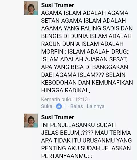 nay_shihab's tweet photo. dsaat agama islam dhina, kitab nya dnista, Allah &amp; nabi nya dcaci maki. umat nya dsuruh sabar, mrk blg bhw islam itu damai, jgn tprovokasi. tp heran nya, mrk2 yg menyuruh sbr itu, sm skali tdk ada tinda kan thdp si PROVOKATOR. dn aneh nya umat yg mbela agama dblg RADIKAL https://t.co/p3BXrqayfH
