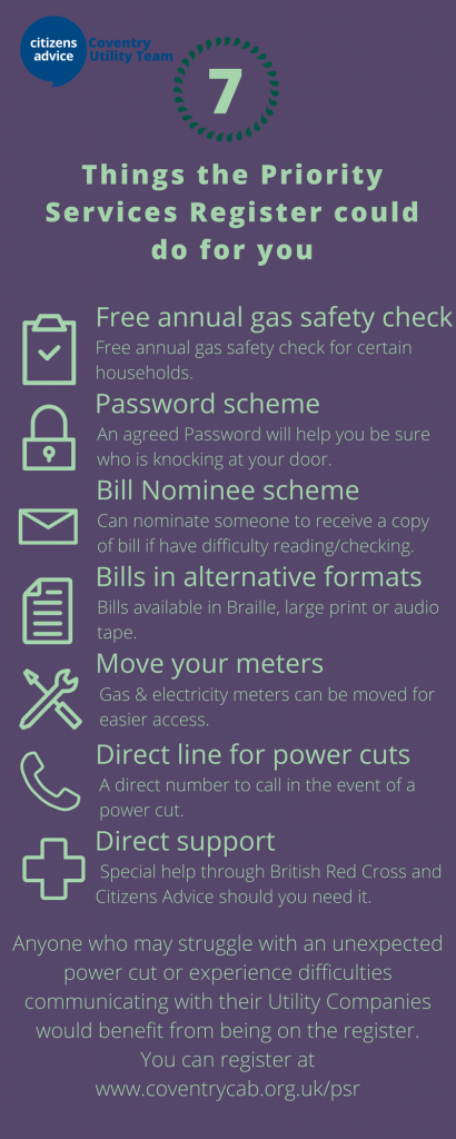 BigDiffScheme's tweet photo. 7 ways the Priority Services Register can help you! It takes 2 minutes to register at https://t.co/RZGTt22wgK https://t.co/bSPVwKrfIK